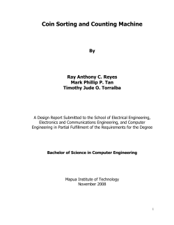 Coin Sorting and Counting Machine