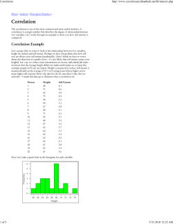 How to Calc Correlation
