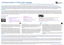 Anthropomorphism in Creative Sign Language