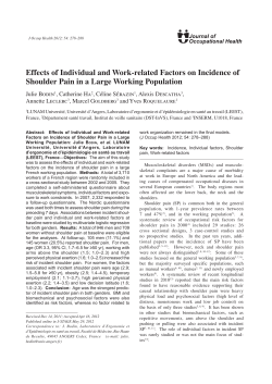 Effects of Individual and Work-related Factors on Incidence of