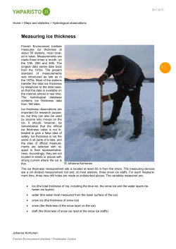 Measuring ice thickness