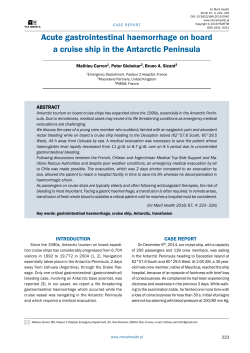 Acute gastrointestinal haemorrhage on board a cruise ship in the