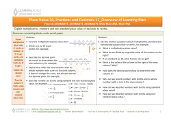 Place Value 20, Fractions and Decimals