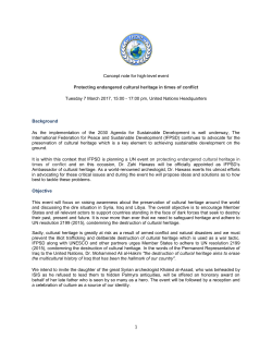 Concept note - the United Nations