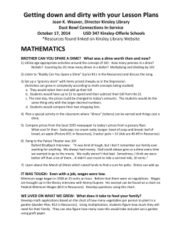 dust bowl connections teacher in-service, grades 1