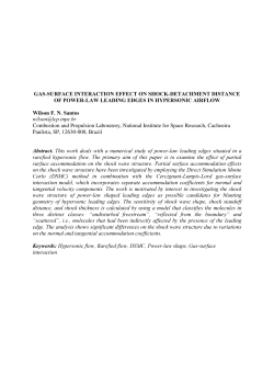 GAS SURFACE INTERACTION EFFECT ON SHOCK - mtc