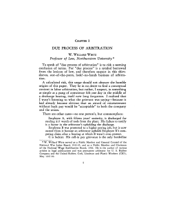 due process of arbitration - National Academy of Arbitrators