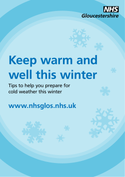 Keep warm and well this winter