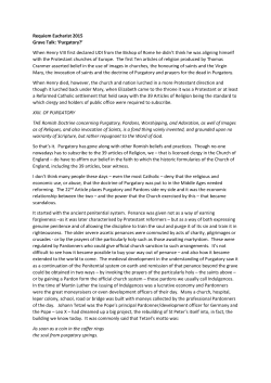 Requiem Eucharist 2015 Grave Talk: `Purgatory?` When Henry VIII