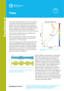 Tides Factsheet 2 - Ministry for the Environment