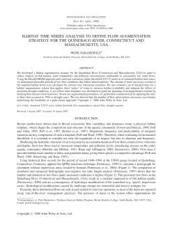 Habitat time series analysis to define flow