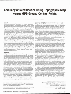 Accuracy of Rectification Using Topographic Map versus GPS