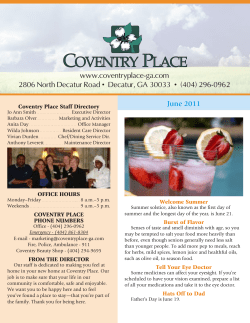 June 2011 - Coventry Place Decatur GA