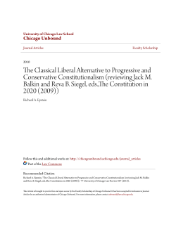 The Classical Liberal Alternative to Progressive and Conservative