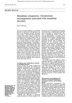 Mendelian cytogenetics. Chromosome
