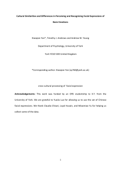 Cultural Similarities and Differences in Perceiving and Recognizing