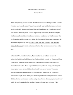 introduction jewish resistance to the nazis