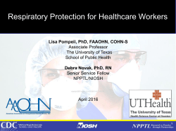 Respiratory Protection for Healthcare Workers
