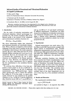 Infrared Studies of Rotational and Vibrational