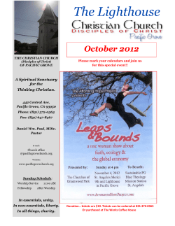 October 2012 Lighthouse - Christian Church of Pacific Grove