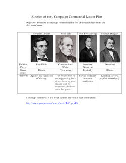 Election of 1860 Campaign Commercial Lesson Plan