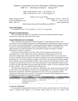 GER 132 - Stephen F. Austin State University