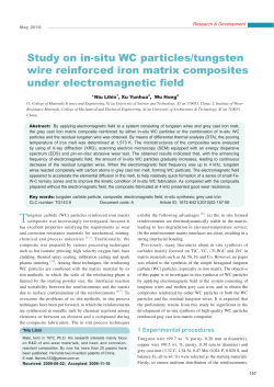 Study on in-situ WC particles/tungsten wire reinforced iron matrix