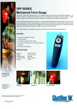 DPP SERIES Mechanical Force Gauge