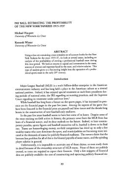 PAY BALL: ESTIMATING THE PROFITABILITY OF THE NEW YORK