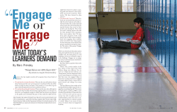 "Engage Me or Enrage Me": What Today`s Learners