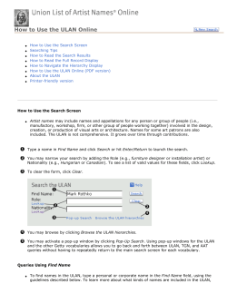 How to Use the ULAN Online (Research at the Getty)