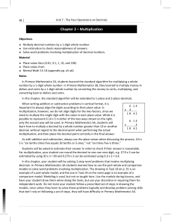 Chapter 2 &ndash; Multiplication