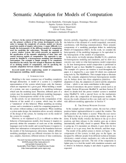 Semantic Adaptation for Models of Computation