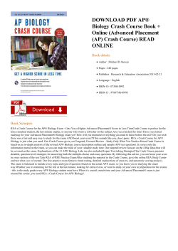 DOWNLOAD PDF AP&reg; Biology Crash Course Book +