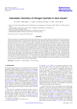 Interstellar chemistry of nitrogen hydrides in dark clouds