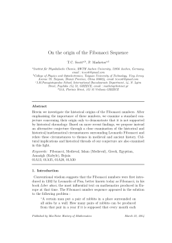 On the origin of the Fibonacci Sequence
