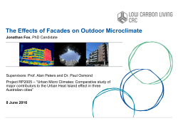 The Effects of Facades on Outdoor Microclimate
