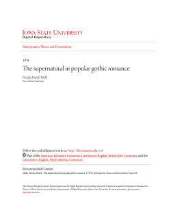 The supernatural in popular gothic romance