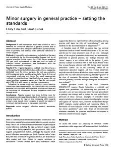 Minor surgery in general practice - setting the