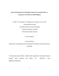Diurnal Characteristics of Precipitation Features Over the East Pacific