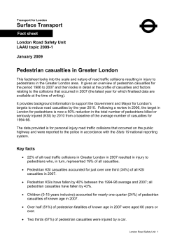 Pedestrian casualties in Greater London