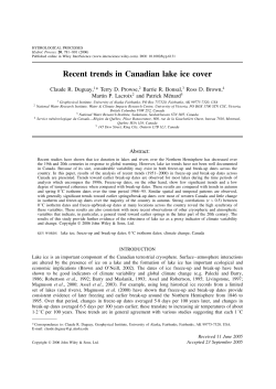 Recent trends in Canadian lake ice cover