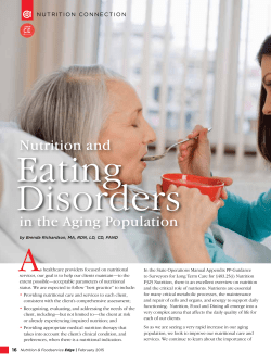 Nutrition and in the Aging Population