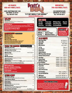 BBQ SIDES DESSERT KIDS MENU