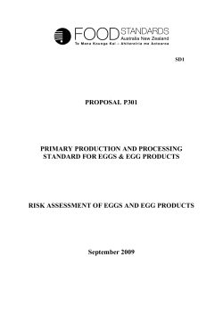 PROPOSAL P301 PRIMARY PRODUCTION AND PROCESSING