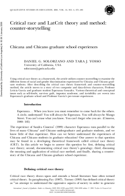 Critical race and LatCrit theory and method: counter