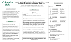 Spanish-Speaking Preschoolers` English Acquisition: A Study of