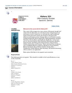 HIST 321 - Loyola University Chicago