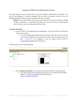 Using the CORES Online Reservation System