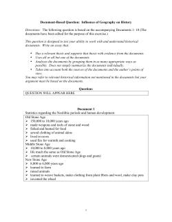 Document-Based Question: Influence of Geography